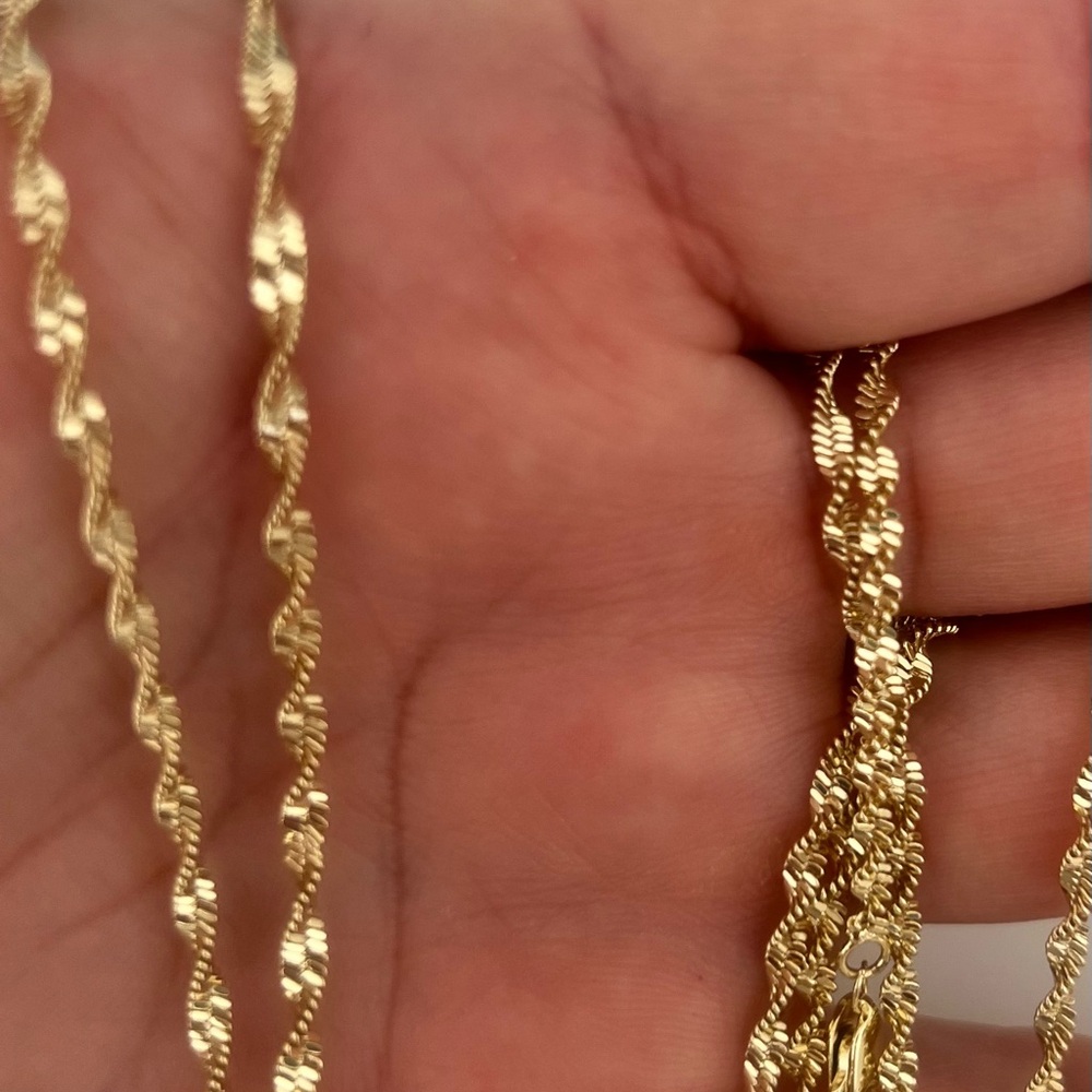 18” twisted rope necklace perfect for layering